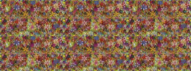 Bahar çiçekli, dikişsiz, sevimli çiçek deseni. Güzel kumaş deseni. Raster illüstrasyonu.