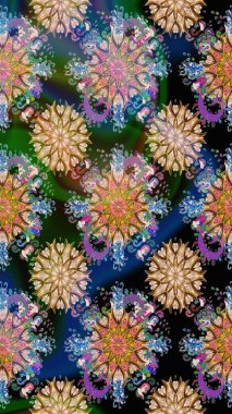 Mavi ve nötr renklerde. Raster illüstrasyonunda kusursuz çiçek deseni. Raster illüstrasyonu. Güzel kumaş deseni.