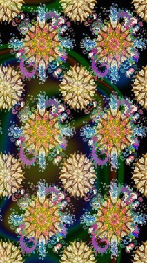 Parlak renkli çiçekleri ve kahverengi ve bej renklerinde yaprakları olan şaşırtıcı, pürüzsüz çiçek deseni. Halk tarzı. Modern çiçek arkaplanı. Moda baskıları için zarif bir şablon.