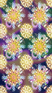 Organik elementler. Raster deseni. Botanik kusursuz desen. Suluboya etkisi.