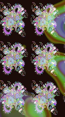 Kusursuz desenli, modaya uygun kumaş deseni. Şirin çiçek elementleri. Düz Çiçek Elementleri Tasarımı. Raster illüstrasyonu. Renkli Bahar Teması Kusursuz Arkaplan.