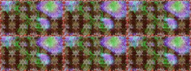 Küçük çiçekteki sevimli çiçek deseni. Raster illüstrasyonu. Kahverengi renkte çiçekler.