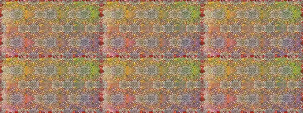 Düz Çiçek Elementleri Tasarımı. Renkli Bahar Temalı Kusursuz Arkaplan. Raster Modaya uygun kumaş deseni. Kahverengi renkli şirin çiçek deseni.