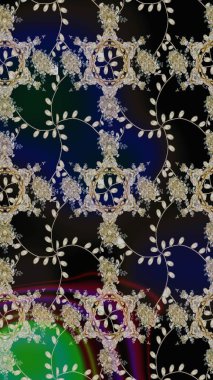 Sevimli çiçek raster deseni. Düz Çiçek Elementleri Tasarımı. Gri renkli çiçekler. Kusursuz Renksiz Bahar Teması Kusursuz Arkaplan.