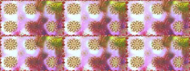 Çiçek. Raster illüstrasyonu. Kusursuz dekoratif arka plan, çiçek mandala. Tarafsız renklerde.