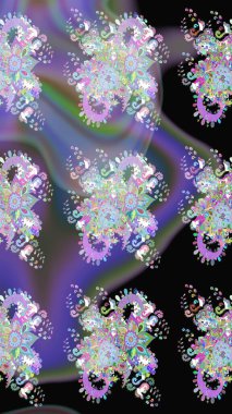 Tarafsız renklerde güzel çiçekler, suluboya desenler, duvar kağıdı, kart veya kumaş için fayanslar. Raster..