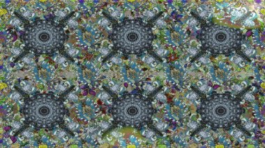 Raster düz çiçekleri pürüzsüz desen. Hediye ambalaj kağıdı, tebrik kartları, posterler ve pankart tasarımı. Gri renkli çiçekler.