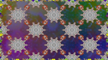 Kusursuz. Gri renkli çiçekler. Şirin çiçek elementleri. Raster illüstrasyonu.