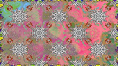 3 boyutlu çiçekler, pürüzsüz. Gri renklerde. Raster illüstrasyonu.