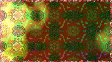 Şirin çiçek elementleri. Kahverengi renkli çiçekler. Kusursuz. Raster illüstrasyonu.