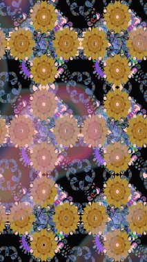 Çiçekleri, deniz kabukları, mandalaları ve suluboya efektleriyle donanma geçmişi. Kusursuz etnik tasarım. Yatak çarşafları, ceket, paket tasarımı, kumaş ve moda kavramları için tekstil baskısı.