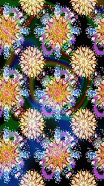 Vadinin mavi renkli çiçekleri. Raster dikişsiz çiçek deseni.