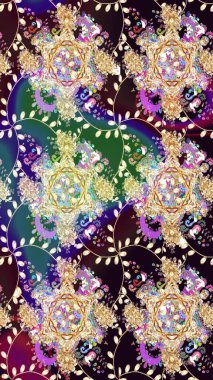 Ethnic Mandala ornament. Can be used for textile, greeting card, coloring book, phone case print. Indian floral paisley medallion pattern. Raster Henna tattoo style.