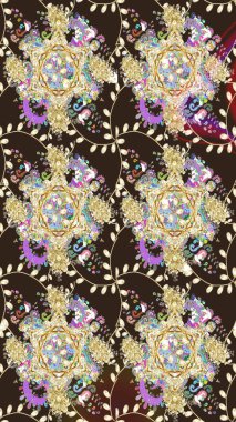 Moda baskıları için zarif bir şablon. Küçük çiçekte güzel bir desen. Küçük renkli çiçekler. Motley illüstrasyonu. Kusursuz. Çiçekli bahar çiçekleri.