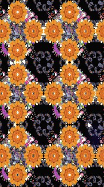 Yumuşak fayans. Klasik çiçek desenli. Yumuşak pamuk tasarımı. Raster 'ın taze dokusu. Paketleme, tekstil, duvar kağıdı için kusursuz çiçek arkaplanı.