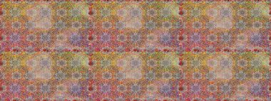 Suluboya, elle çizilmiş. Raster illüstrasyonu. Kahverengi yapraklı yabani çiçekler. Kusursuz arkaplan deseni.