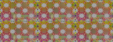 Retro tekstil tasarım koleksiyonu. 1950-1960 motifleri. Kahverengi üzerine kahverengi. Çiçekli ipek eşarp. El çizimi çiçek elementleriyle soyut, dikişsiz raster deseni..