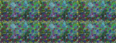Raster Şirin kumaş deseni. Renkli Bahar Temalı Kusursuz Arkaplan. Düz Çiçek Elementleri Tasarımı. Kusursuz bağbozumu.