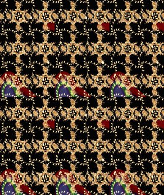 Siyah renkli çiçekler. Elle boyanmış suluboya resim çizimi çiçekler ve bitkiler.