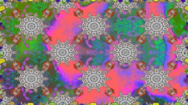 Gri renkli çiçekler. Raster düz çiçekleri pürüzsüz desen. Tasarım hediye paketi, tebrik kartları, posterler ve afiş tasarımı.