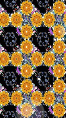 Sabıka fotoğraflarında, bebek kıyafetlerinde, duvar kâğıtlarında, paket kutularında falan kullanılabilir. Zarif, parlak ve pürüzsüz siyah çiçek deseni tasarımı.