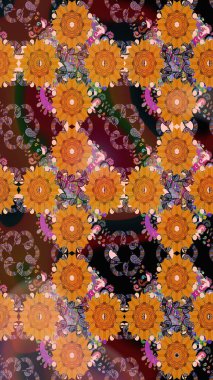 Tomurcukları çiçek olan sevimli bir çiçek deseni. Raster illüstrasyonu. Kusursuz bir geçmişi var. Raster. Eski usul. Kumaş, tekstil ve duvar kağıdı baskısı için..