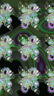 Raster illüstrasyonu. Kusursuz Tony kumaş deseni. Modaya uygun kumaş deseni. Küçük çiçekte sevimli çiçek deseni var..