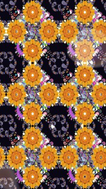 Kusursuz Vintage Çiçek Deseni. Raster Kalça dokusu deseni.