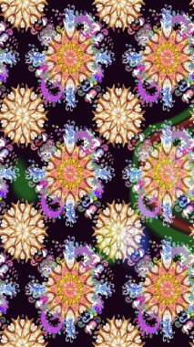 Poster ya da kapak için arka plan. Şirin, zarif çiçekler Raster illüstrasyonu. Yapraklı kusursuz desen. Davetiye ve kartpostal tasarımı için dekoratif çiçek unsurları. Tekstil için figür.