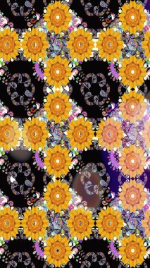 Suluboya çiçek elemanları büyük kümesi. Raster sevimli suluboya Dikişsiz çiçek deseni. Kartlar, davetiyeler, tarih kartları ve daha birçok tasarruf için kullanılabilir.