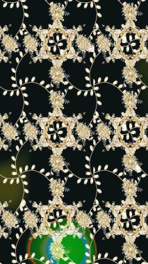 Süslü, dikişsiz, soyut çiçeklerle süslenmiş. Şekillendirilmiş çiçeklerle kusursuz desen. Çiçek deseni duvar kağıdı, şablon dolguları ve web sayfası arkaplanı için kullanılabilir.