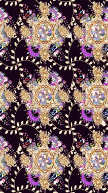 Siyah el çizimi desen. Raster deseni. Sanat, çiçeklere ilham verir ve arka plan bırakır. Karalama çiçekleri kusursuz desen.