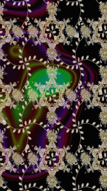 Düz çiçek öğeleri tasarım. Trendy sorunsuz çiçek deseni içinde Raster resim. Yaz tema Dikişsiz desen arka plan rengi. Güzel kumaş deseni.