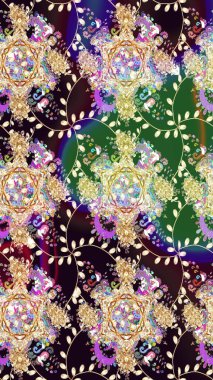 Organik elementler. Suluboya etkisi. Raster deseni. Botanik kusursuz desen.