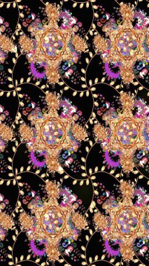 Raster kına dövme tarzı. Etnik Mandala süsleme. Kullanılabilir Tekstil, tebrik kartı, boyama kitabı, telefon durumda yazdırma için. Hint çiçek desenli madalyon desen.