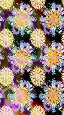 Sevimli çiçek raster deseni. Çiçekler bej ve nötr renklerde. Düz Çiçek Elementleri Tasarımı. Renkli Bahar Teması Kusursuz Arkaplan.