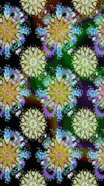 Modern gelişim, nötr ve yeşil raster arka plan duvar kağıdı çizimi, klasik çizgi çizgisi, desenli desenli çiçekler, çiçekli süsler. Çiçekli el, pürüzsüz desen..