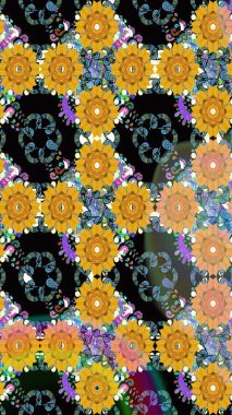 Kusursuz desen. Raster illüstrasyonu. Ultraviyole kumaş deseni. Organik motif arkaplanı.