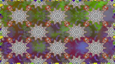 Karalama çiçekleri kusursuz desen. Raster deseni. Gri el çizimi desen. Sanat ilham kaynağı çiçekler ve arka plan bırakır.