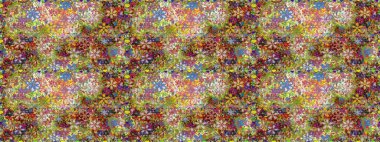 Kusursuz Tony kumaş deseni. Raster illüstrasyonu. Küçük çiçekteki sevimli çiçek deseni. Modaya uygun kumaş deseni.