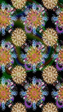 Fashionable fabric pattern. Raster illustration. Cute Floral pattern in the small flower. Seamless Tony fabric pattern.