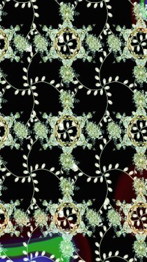 Tekstil, tebrik kartı, boyama kitabı, telefon kılıfı baskısı için kullanılabilir. Etnik Mandala süsü. Raster Henna dövme stili. Hint çiçekli desenli şal desenli..