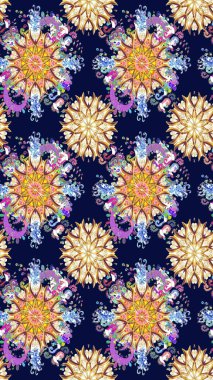 Üretim, duvar kağıdı, baskı, hediye paketi ve scrapbooking Tekstil veya kitap için çiçek sorunsuz arka plan kapsar. Raster resim. Küçük ölçekli çiçek basit şirin desen.