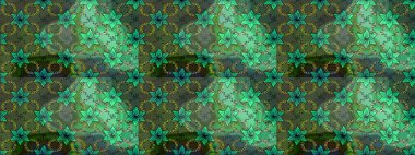 Yeşil ve mavi renkte çiçekler. Düz Çiçek Elementleri Tasarımı. Çiçek desenli eskiz, yaz çiçekleri. Renkli Bahar Teması çizim şablonu.