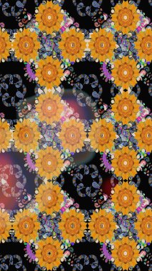 Siyah renkli çiçekler. Elle boyanmış suluboya, kusursuz çiçekler ve bitkiler..