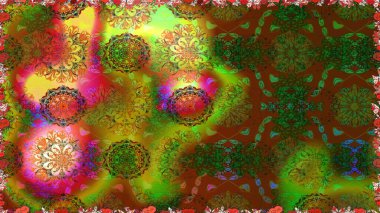 Raster resim. Sorunsuz. Sevimli çiçek desenli küçük çiçek.