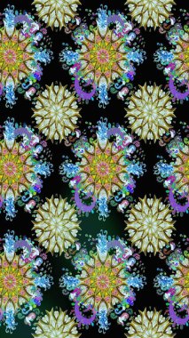 Ultraviyole kumaş deseni. Organik motif arka planı. Kusursuz desen. Raster illüstrasyonu.