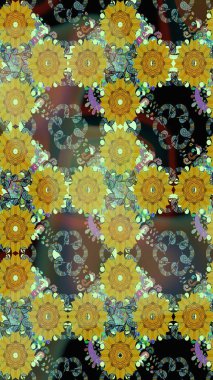 Raster Henna tarzı. Kusursuz süs izi. Sınır Kızılderili çiçekli paisley patten. Tebrik kartı geçmişi, boyama kitabı, arkaplan ve tekstil için kullanılabilir. Etnik Mandala havlusu.