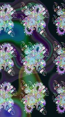 Raster. Sabıka fotoğraflarında, bebek kıyafetlerinde, duvar kâğıtlarında, paket kutularında falan kullanılabilir. Zarif, parlak ve pürüzsüz gri çiçek deseni tasarımı.