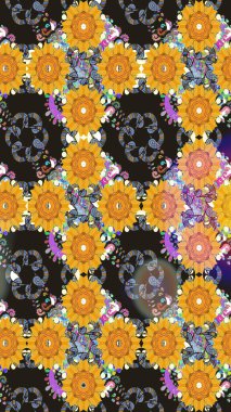 Çiçeğin suluboya çizimlerinin mükemmel deseni. Suluboya kusursuz desen. Raster illüstrasyonu. Dekorasyon ve tasarım için güzel bir desen. Moda baskısı. Eski.